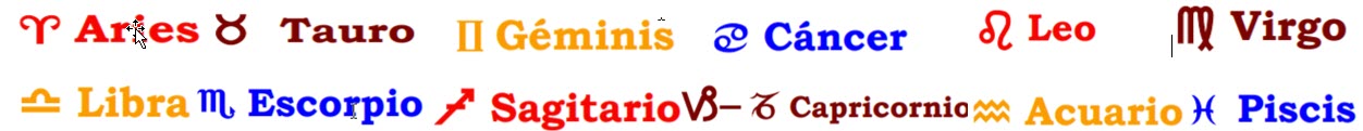 Símbolo de los signos